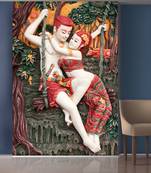 Large Tree Man and Woman Sitting on Swing seat Mural Wallpaper