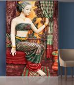 Sitting Lady Mural Wallpaper