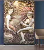 Grey Trees Woman and Man sititng Mural Wallpaper