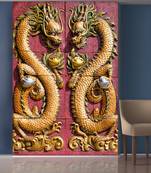 Golden angery Dragon Mural Wallpaper