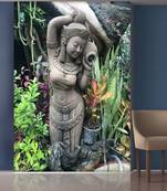 Grey Lady Standing with Water poat Mural Wallpaper