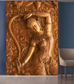 Golden Dancing Women Mural Wallpaper