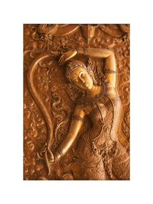 Golden Dancing Women Mural Wallpaper 2
