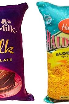 2 Microfibre Filled Reversible Cushion For Kids