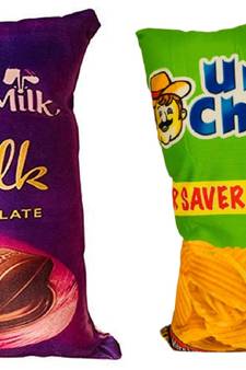 2 Microfibre Filled Reversible Cushion For Kids