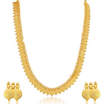 Royal Gold Plated Temple Jewellery Necklace Set 2