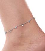 Turquoise Bead Chain Anklet