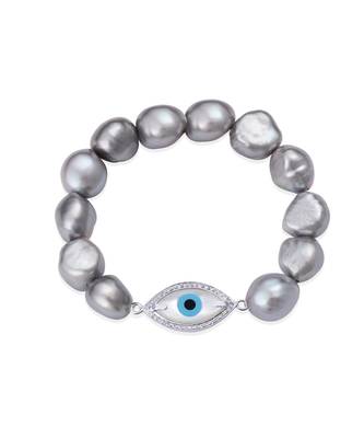 Medium Marquise Evil Eye Diamond Pearl Bracelet 1