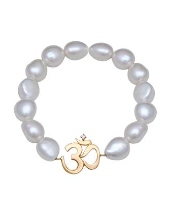 OM Single Diamond Pearl Bracelet 1