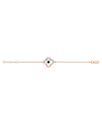 Small Clover Evil Eye Chain Bracelet 2
