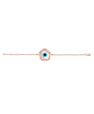 Large Flower Evil Eye Chain Bracelet 1