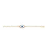 Small Marquise Evil Eye Diamond Chain Bracelet