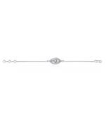 Medium Marquise Evil Eye Diamond Inlay Chain Bracelet