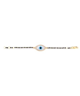 Small Marquise Evil Eye Diamond Nazar Bead Bracelet 1
