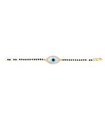 Small Marquise Evil Eye Diamond Nazar Bead Bracelet