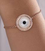 Large Off White Evil Eye Diamond Chain Bracelet