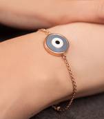 Small Enamel Evil Eye Chain Bracelet