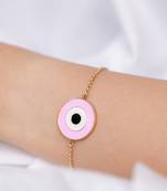 Large Enamel Evil Eye Chain Bracelet