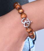 Om Wooden Bead Bracelet