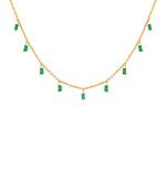 Emerald Collar Chain Necklace