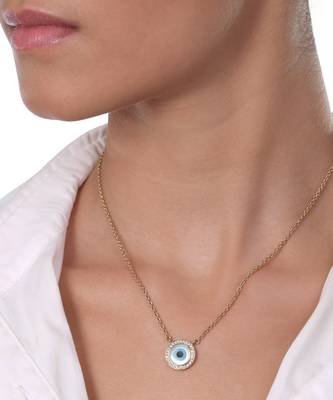 Evil Eye Diamond Chain Pendant 1