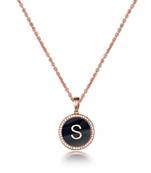 Personalised Enamel Initial Diamond Chain Pendant
