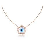 Flower Evil Eye Diamond Chain Pendant