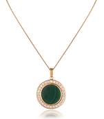 Malachite Diamond Chain Pendant