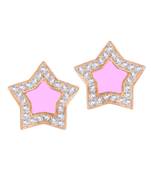 Star Enamel Diamond Studs