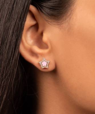 Star Enamel Diamond Studs 2