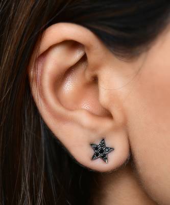 Star Black Diamond Studs 2