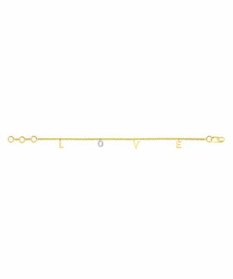 Diamond LOVE Chain Anklet 1