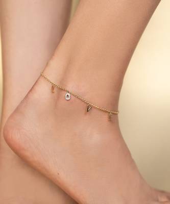 Diamond LOVE Chain Anklet 2