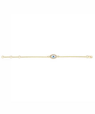 Evil Eye Diamond Chain Anklet 1