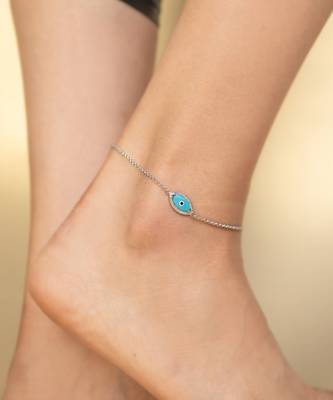Turquoise Diamond Chain Anklet 2