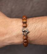 OM Wooden Bead Bracelet