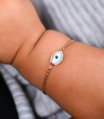 Baby Marquise Evil Eye Diamond Chain Bracelet