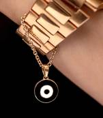 Black & White Enamel Chain Watch Charm