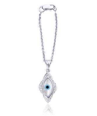 Small Marquise Evil Eye Diamond Chain Watch Charm 1