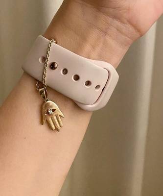 Hamsa Hand Diamond Chain Watch Charm 1
