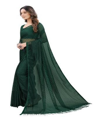 Mehendi brasso brasso saree with blouse 2