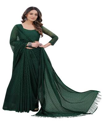 Mehendi brasso brasso saree with blouse 3