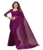 Wine brasso brasso saree with blouse