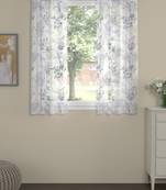 ROSARA HOME Floral Pack of 2 Sheer Window Curtains -5 Feet,Lavender