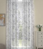 ROSARA HOME Floral Pack of 2 Sheer Long Door Curtains -9 Feet,Lavender