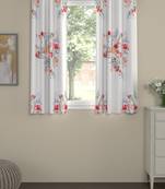 ROSARA HOME Floral Pack of 2 Regular Window Curtains -5 Feet,Multicolor