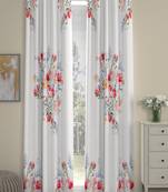 ROSARA HOME Floral Pack of 2 Regular Door Curtains -7 Feet,Multicolor