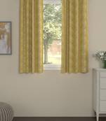 ROSARA HOME chevron Pack of 2 Regular Window Curtains -5 Feet,Mustard