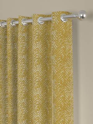 ROSARA HOME chevron Pack of 2 Regular Window Curtains -5 Feet,Mustard 2