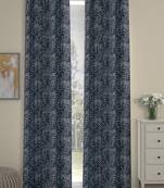 ROSARA HOME chevron Pack of 2 Regular Long Door Curtains -9 Feet,Navy Blue